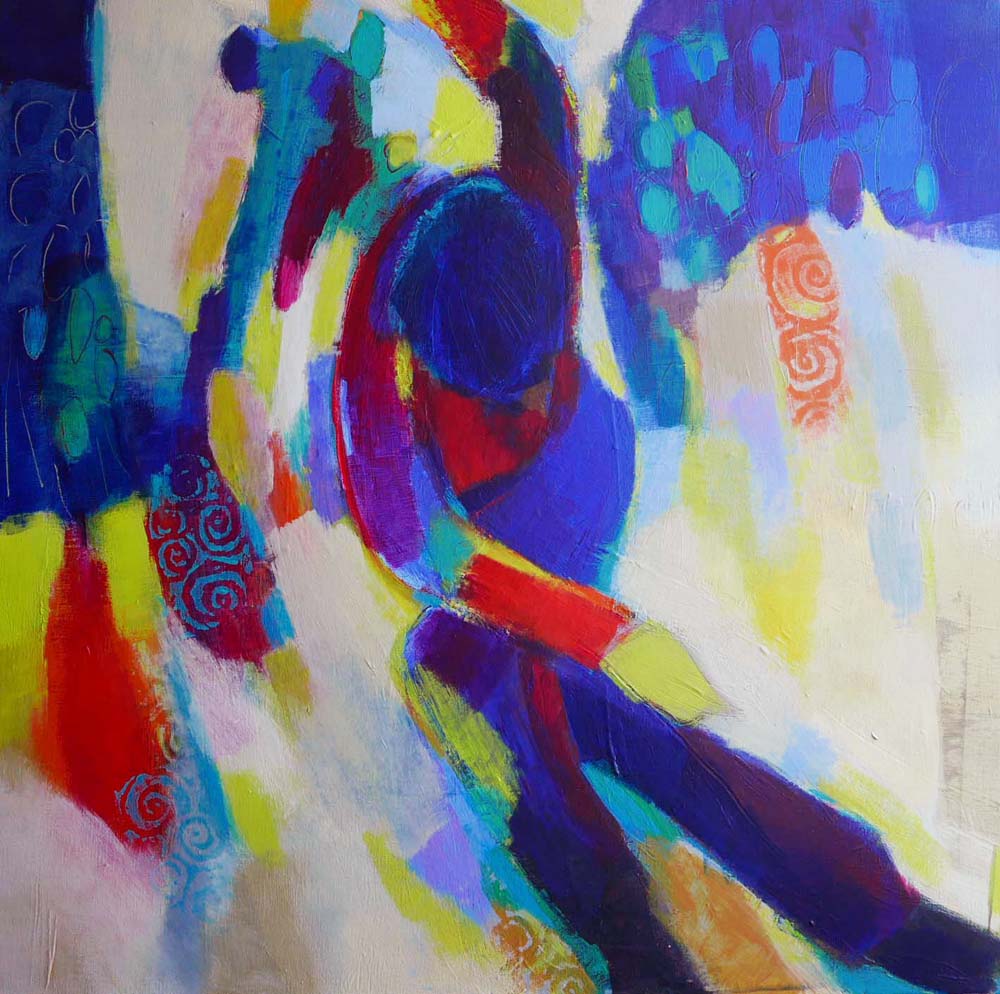 peinture acrylique, acrylique on canvas, modern painting, contemporary painting, abstract painting,spectacle vivant odile touillier peinture
