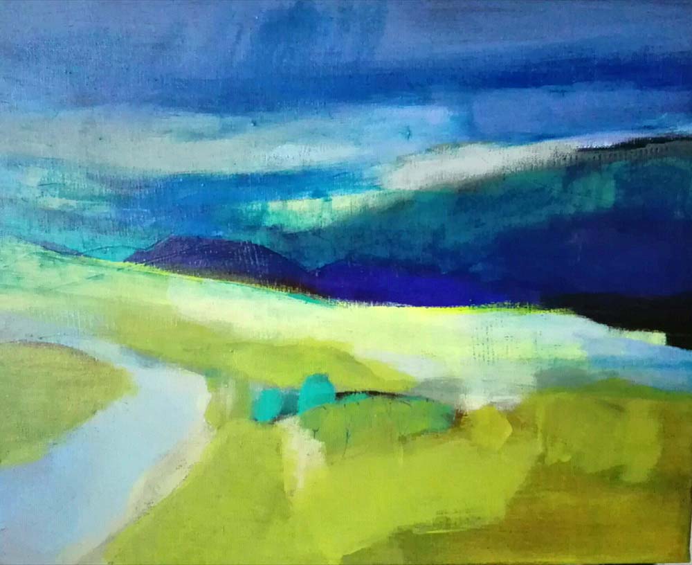 peinture acrylique, acrylique on canvas, modern painting, contemporary painting, abstract painting, paysage, landscape painting, odile touillier peinture
