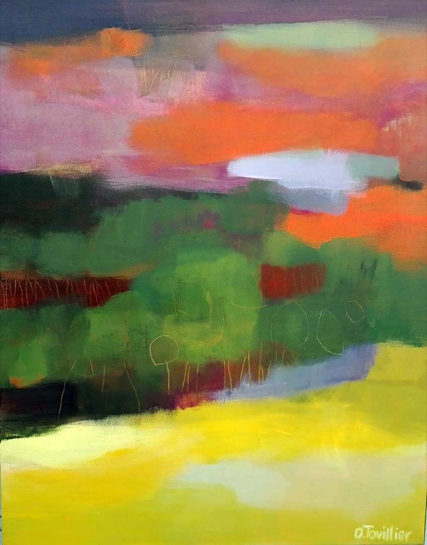 peinture acrylique, acrylique on canvas, modern painting, contemporary painting, abstract painting, paysage, landscape painting, odile touillier peinture