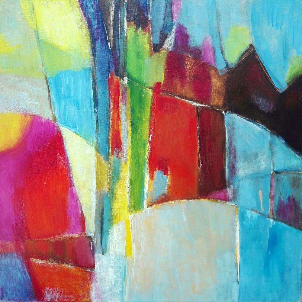 peinture acrylique, acrylique on canvas, modern painting, contemporary painting, abstract painting, spectacle vivant, théâtre de Die, odile touillier peinture