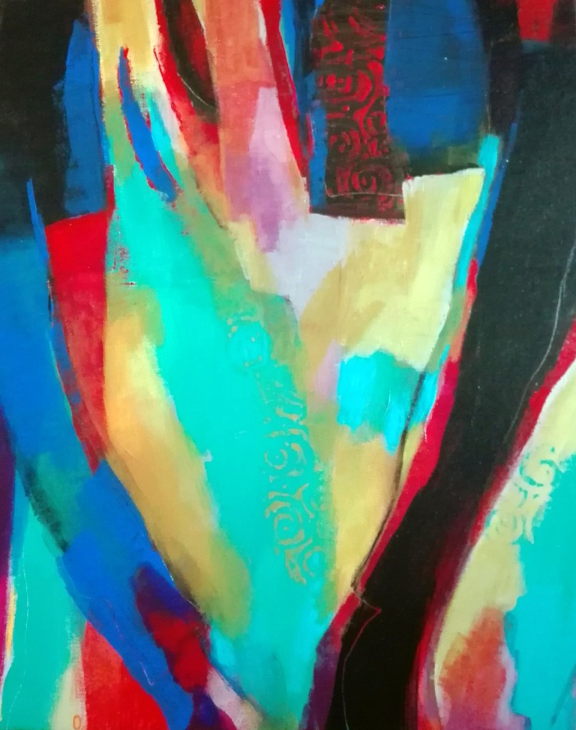 peinture acrylique, acrylique on canvas, modern painting, contemporary painting, abstract painting, spectacle vivant, théâtre de Die, odile touillier peinture