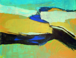 résidence artistique, thème "eau", avril 2020, Odile Touillier, painting Odile Touillier, acrylique on canvas, moderne painting, la galerie du 10, landscape painting,