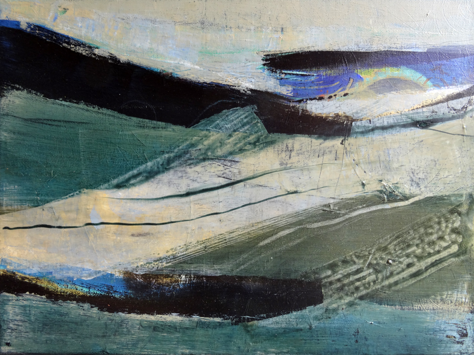 résidence artistique, thème "eau", avril 2020, Odile Touillier, painting Odile Touillier, acrylique on canvas, moderne painting, la galerie du 10, landscape painting,