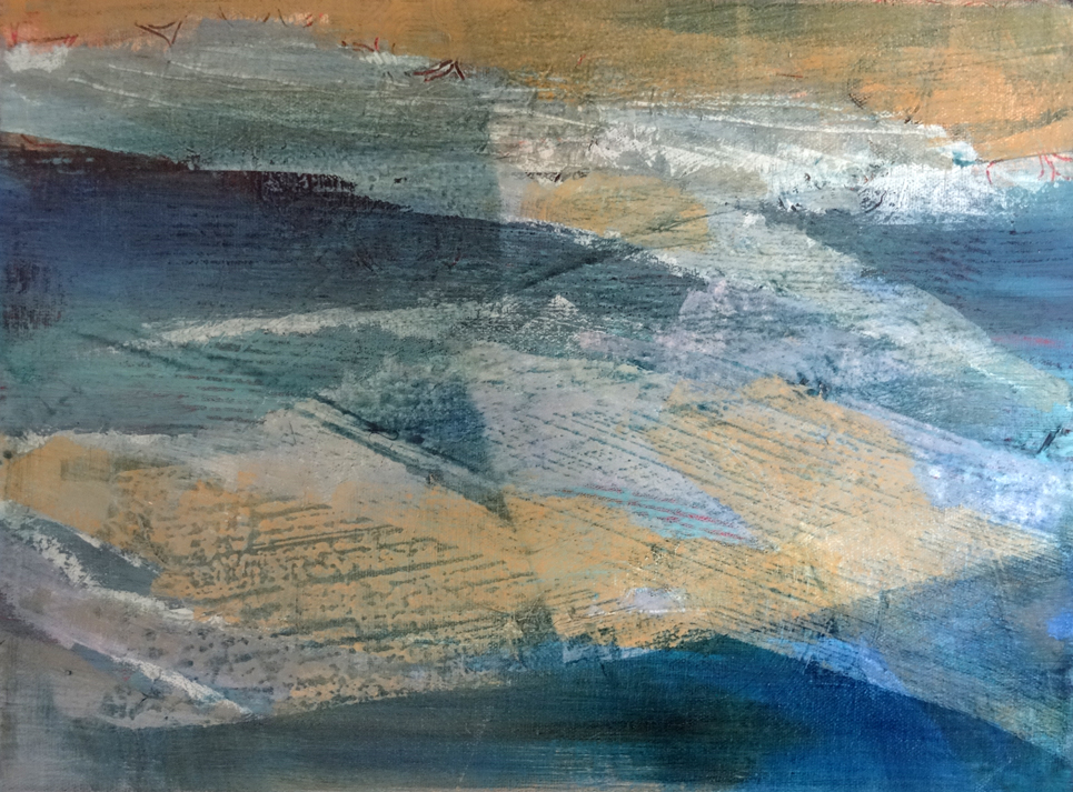 résidence artistique, thème "eau", avril 2020, Odile Touillier, painting Odile Touillier, acrylique on canvas, moderne painting, la galerie du 10, landscape painting,