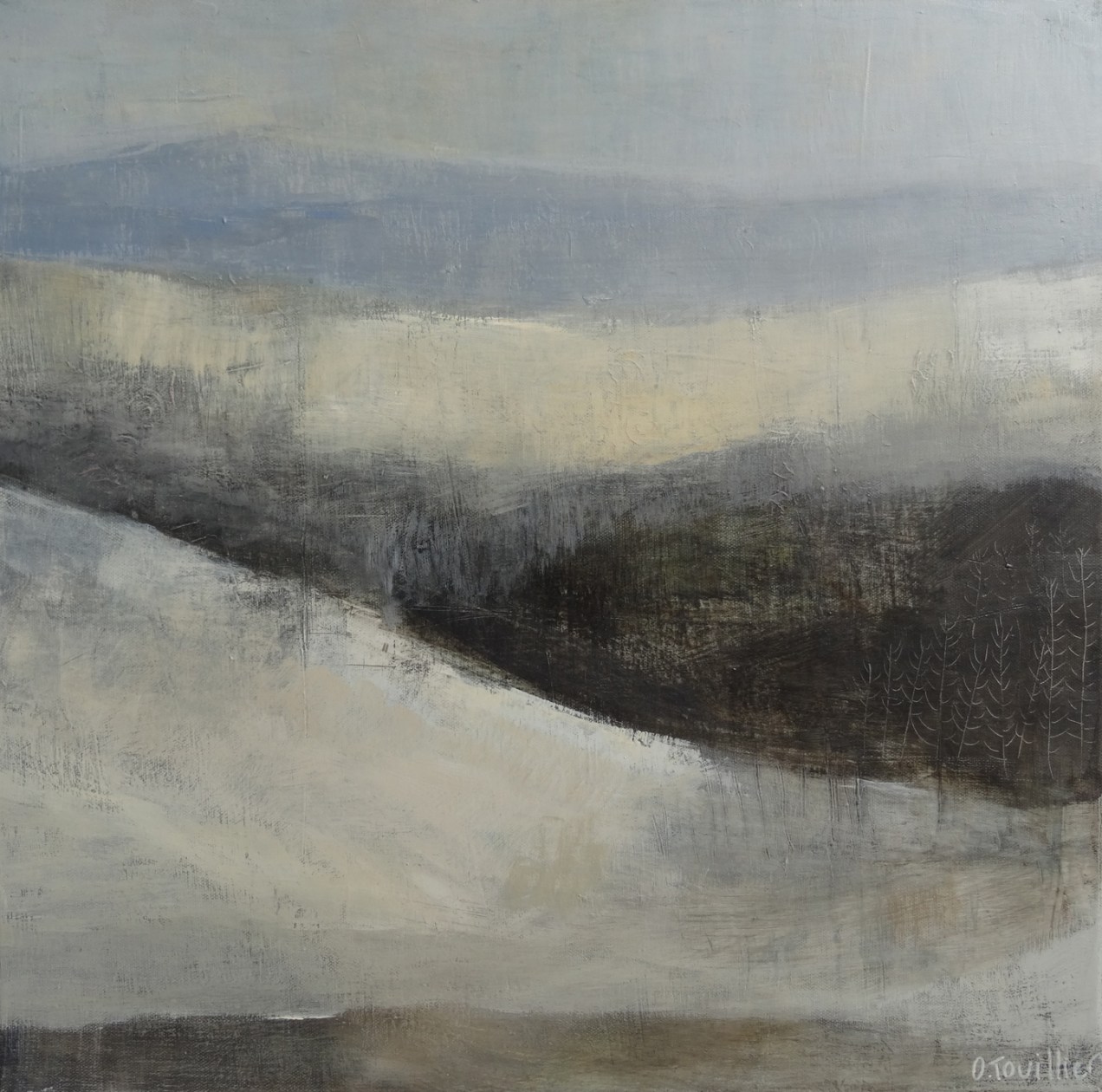 Acrylique sur toile, acrylic on canvas, paysage, landscape painting, odile touillier painting, galerie du 10