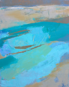 odile touillier, peinture acrylique sur toile, artiste contemporain, touillier, galerie du 10, galerie du dix, paysage, regarde la rivière chante, eau