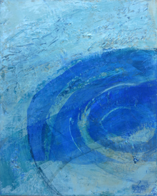 odile touillier, peinture acrylique sur toile, artiste contemporain, touillier, galerie du 10, galerie du dix, paysage, regarde la rivière chante, eau