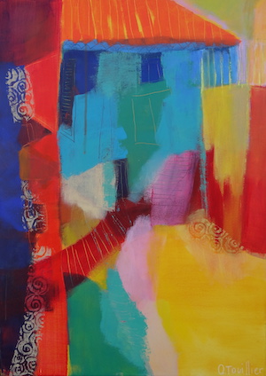 odile touillier, artiste peintre, e.cadeau, artistes contemporains, acrylique sur toile, galerie du dix, la galerie du 10, Die, exposition automne hiver